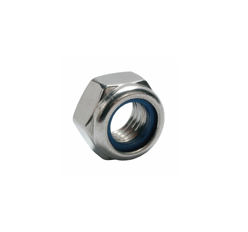 NUT M6-1 HEX NYLON LOCK S.S 80199A