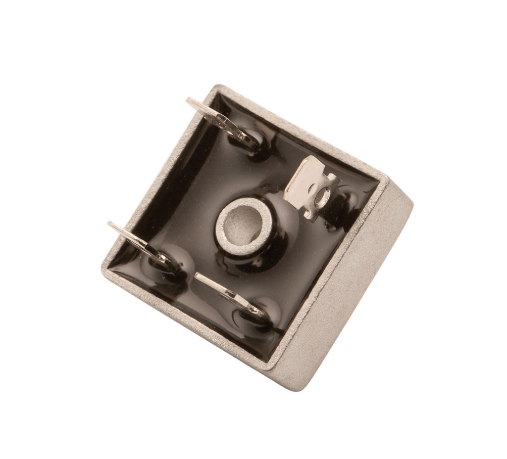 15 Amp 600 Volt Bridge Rectifier - 1.118 x 1.118 x 1 in 130304